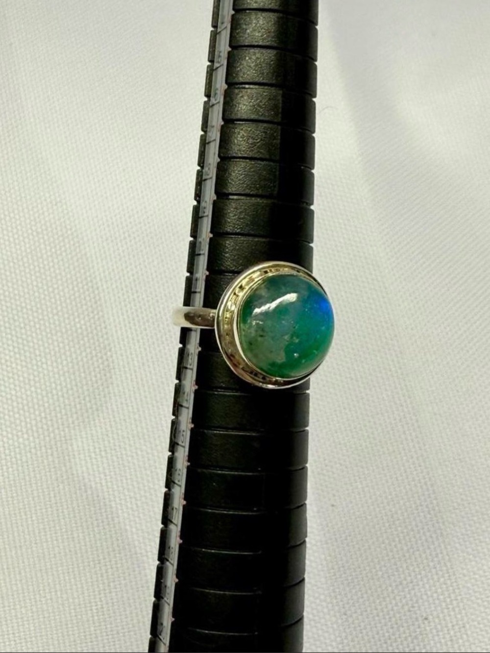 Sterling Silver Blue-Green Moonstone Ring - Women Jewelry - Picture 8 of 8